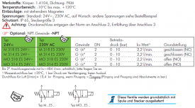 3/2-Wege-Magnetventile aus Edelstahl, Wegeventil, Magnetventil, Ventil, alle Größen